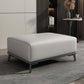 Home Contemporary Rectangular Ottoman Leather Foot Stool with Legs Light Gray 1 Piece Clearhalo 'furn' 'furn_ottomans_poufs' 'Furniture' 'Living Room Furniture' 'Ottomans & Poufs' 'ottomans_poufs' 6572390