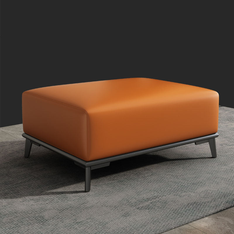 Home Contemporary Rectangular Ottoman Leather Foot Stool with Legs Clearhalo 'furn' 'furn_ottomans_poufs' 'Furniture' 'Living Room Furniture' 'Ottomans & Poufs' 'ottomans_poufs' 6572403