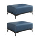 Home Contemporary Rectangular Ottoman Leather Foot Stool with Legs Blue 2 Piece Set Clearhalo 'furn' 'furn_ottomans_poufs' 'Furniture' 'Living Room Furniture' 'Ottomans & Poufs' 'ottomans_poufs' 6572406