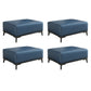 Home Contemporary Rectangular Ottoman Leather Foot Stool with Legs Blue 4 Piece Set Clearhalo 'furn' 'furn_ottomans_poufs' 'Furniture' 'Living Room Furniture' 'Ottomans & Poufs' 'ottomans_poufs' 6572408