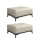 Home Contemporary Rectangular Ottoman Leather Foot Stool with Legs Beige 2 Piece Set Clearhalo 'furn' 'furn_ottomans_poufs' 'Furniture' 'Living Room Furniture' 'Ottomans & Poufs' 'ottomans_poufs' 6572410