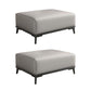 Home Contemporary Rectangular Ottoman Leather Foot Stool with Legs Light Gray 2 Piece Set Clearhalo 'furn' 'furn_ottomans_poufs' 'Furniture' 'Living Room Furniture' 'Ottomans & Poufs' 'ottomans_poufs' 6572412