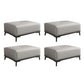 Home Contemporary Rectangular Ottoman Leather Foot Stool with Legs Light Gray 4 Piece Set Clearhalo 'furn' 'furn_ottomans_poufs' 'Furniture' 'Living Room Furniture' 'Ottomans & Poufs' 'ottomans_poufs' 6572413