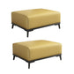 Home Contemporary Rectangular Ottoman Leather Foot Stool with Legs Yellow 2 Piece Set Clearhalo 'furn' 'furn_ottomans_poufs' 'Furniture' 'Living Room Furniture' 'Ottomans & Poufs' 'ottomans_poufs' 6572414