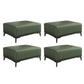 Home Contemporary Rectangular Ottoman Leather Foot Stool with Legs Green 4 Piece Set Clearhalo 'furn' 'furn_ottomans_poufs' 'Furniture' 'Living Room Furniture' 'Ottomans & Poufs' 'ottomans_poufs' 6572419