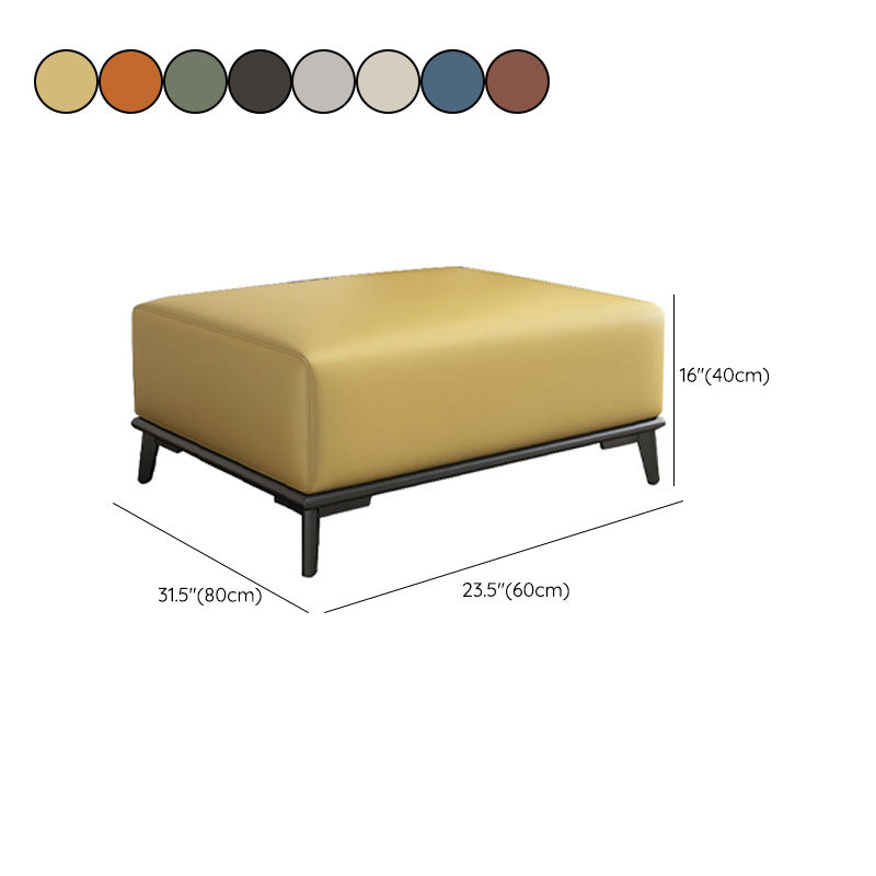 Home Contemporary Rectangular Ottoman Leather Foot Stool with Legs Clearhalo 'furn' 'furn_ottomans_poufs' 'Furniture' 'Living Room Furniture' 'Ottomans & Poufs' 'ottomans_poufs' 6572420