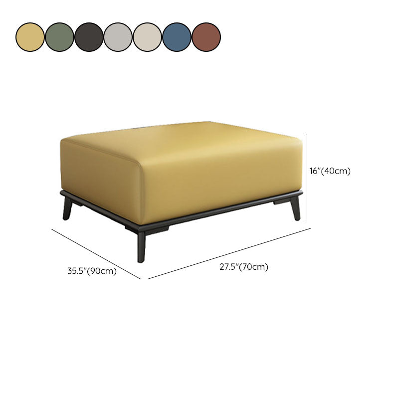 Home Contemporary Rectangular Ottoman Leather Foot Stool with Legs Clearhalo 'furn' 'furn_ottomans_poufs' 'Furniture' 'Living Room Furniture' 'Ottomans & Poufs' 'ottomans_poufs' 6572421