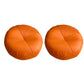 Modern Pouf Ottoman PU Leather Upholstered Tufted Solid Color Round Ottoman Orange 2 Piece Set Clearhalo 'furn' 'furn_ottomans_poufs' 'Furniture' 'Living Room Furniture' 'Ottomans & Poufs' 'ottomans_poufs' 6572427