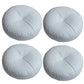 Modern Pouf Ottoman PU Leather Upholstered Tufted Solid Color Round Ottoman Light Gray 4 Piece Set Clearhalo 'furn' 'furn_ottomans_poufs' 'Furniture' 'Living Room Furniture' 'Ottomans & Poufs' 'ottomans_poufs' 6572449