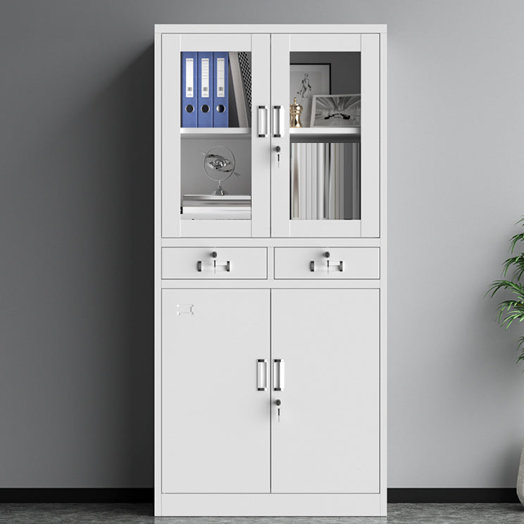 Traditional Cabinet Steel Locking Drawers and Storage Shelves Filing Cabinet 2 4 Clearhalo 'Filing Cabinets' 'filling_cabinets' 'furn' 'furn_filling_cabinets' 'Furniture' 'Office Furniture' 6574131