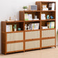 Contemporary Simple Rectangular Bamboo Cabinet with Doors in Brone Clearhalo 'Cabinets & Chests' 'cabinets_chests' 'furn' 'furn_cabinets_chests' 'Furniture' 'Living Room Furniture' 6574184