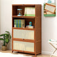 Contemporary Simple Rectangular Bamboo Cabinet with Doors in Brone 31.5"L x 12.6"W x 55.1"H Clearhalo 'Cabinets & Chests' 'cabinets_chests' 'furn' 'furn_cabinets_chests' 'Furniture' 'Living Room Furniture' 6574205
