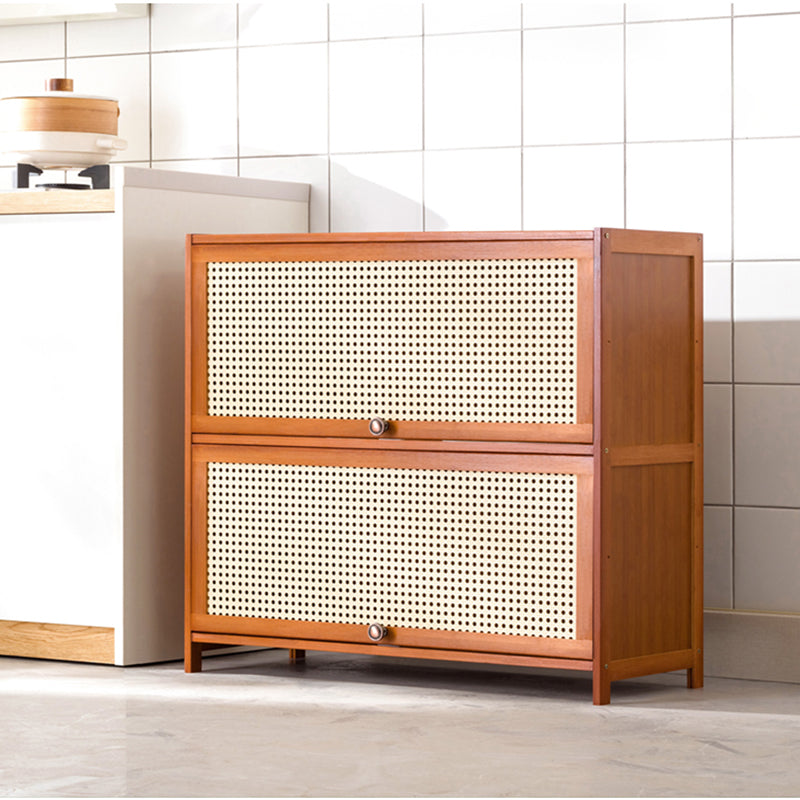 Mid-Century Modern Rectangle Cabinet with Wicker&Rattan Doors Clearhalo 'Cabinets & Chests' 'cabinets_chests' 'furn' 'furn_cabinets_chests' 'Furniture' 'Living Room Furniture' 6574226