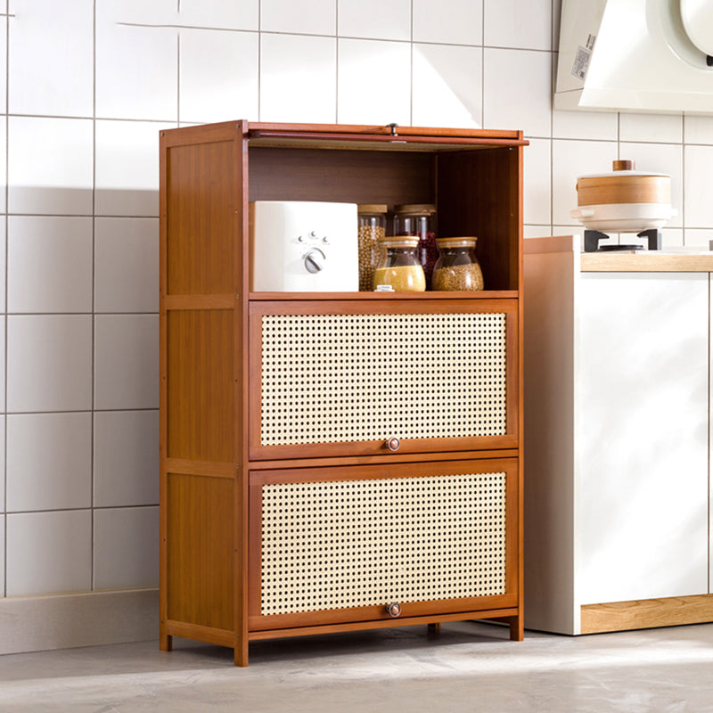 Mid-Century Modern Rectangle Cabinet with Wicker&Rattan Doors Clearhalo 'Cabinets & Chests' 'cabinets_chests' 'furn' 'furn_cabinets_chests' 'Furniture' 'Living Room Furniture' 6574230