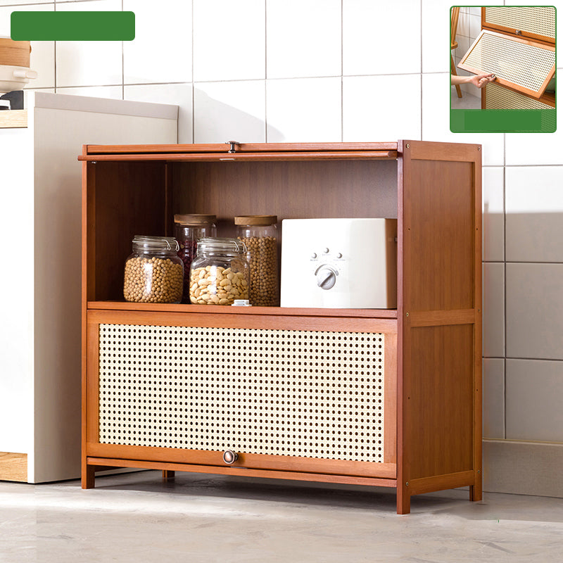 Mid-Century Modern Rectangle Cabinet with Wicker&Rattan Doors 31.5"L x 12.6"W x 28.7"H Clearhalo 'Cabinets & Chests' 'cabinets_chests' 'furn' 'furn_cabinets_chests' 'Furniture' 'Living Room Furniture' 6574233