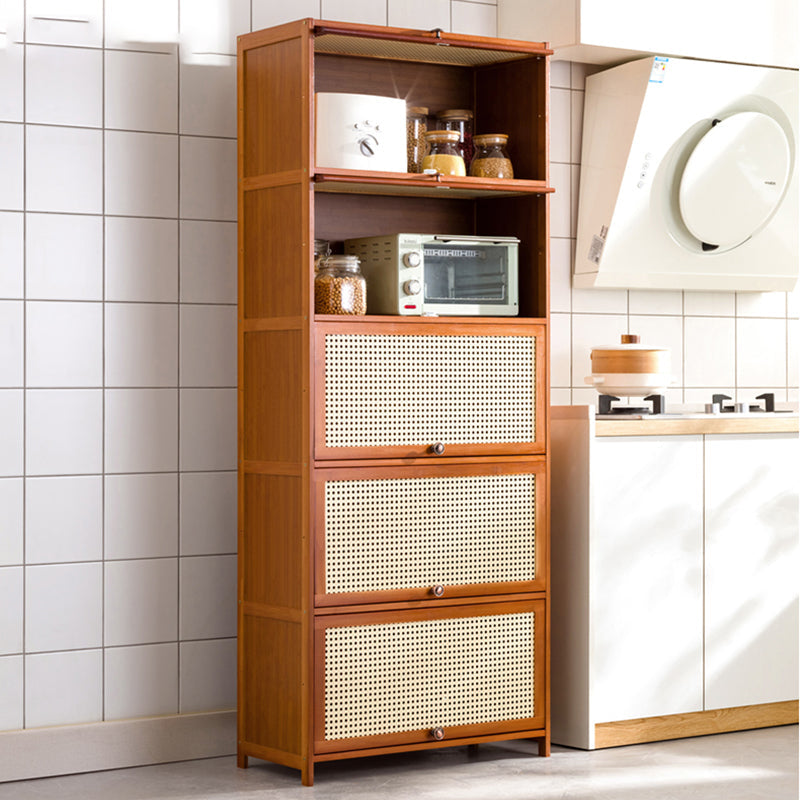 Mid-Century Modern Rectangle Cabinet with Wicker&Rattan Doors Clearhalo 'Cabinets & Chests' 'cabinets_chests' 'furn' 'furn_cabinets_chests' 'Furniture' 'Living Room Furniture' 6574239