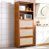 Mid-Century Modern Rectangle Cabinet with Wicker&Rattan Doors Clearhalo 'Cabinets & Chests' 'cabinets_chests' 'furn' 'furn_cabinets_chests' 'Furniture' 'Living Room Furniture' 6574239