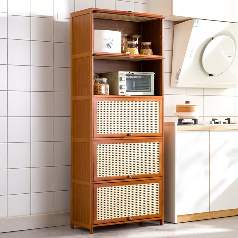 Mid-Century Modern Rectangle Cabinet with Wicker&Rattan Doors Clearhalo 'Cabinets & Chests' 'cabinets_chests' 'furn' 'furn_cabinets_chests' 'Furniture' 'Living Room Furniture' 6574248