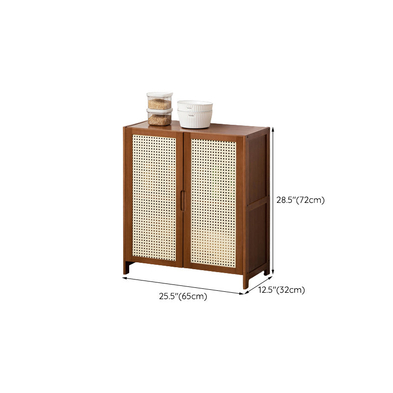 Mid-Century Modern Rectangle Cabinet with Wicker&Rattan Doors Clearhalo 'Cabinets & Chests' 'cabinets_chests' 'furn' 'furn_cabinets_chests' 'Furniture' 'Living Room Furniture' 6574274