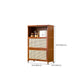 Mid-Century Modern Rectangle Cabinet with Wicker&Rattan Doors Clearhalo 'Cabinets & Chests' 'cabinets_chests' 'furn' 'furn_cabinets_chests' 'Furniture' 'Living Room Furniture' 6574280