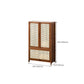 Mid-Century Modern Rectangle Cabinet with Wicker&Rattan Doors Clearhalo 'Cabinets & Chests' 'cabinets_chests' 'furn' 'furn_cabinets_chests' 'Furniture' 'Living Room Furniture' 6574281