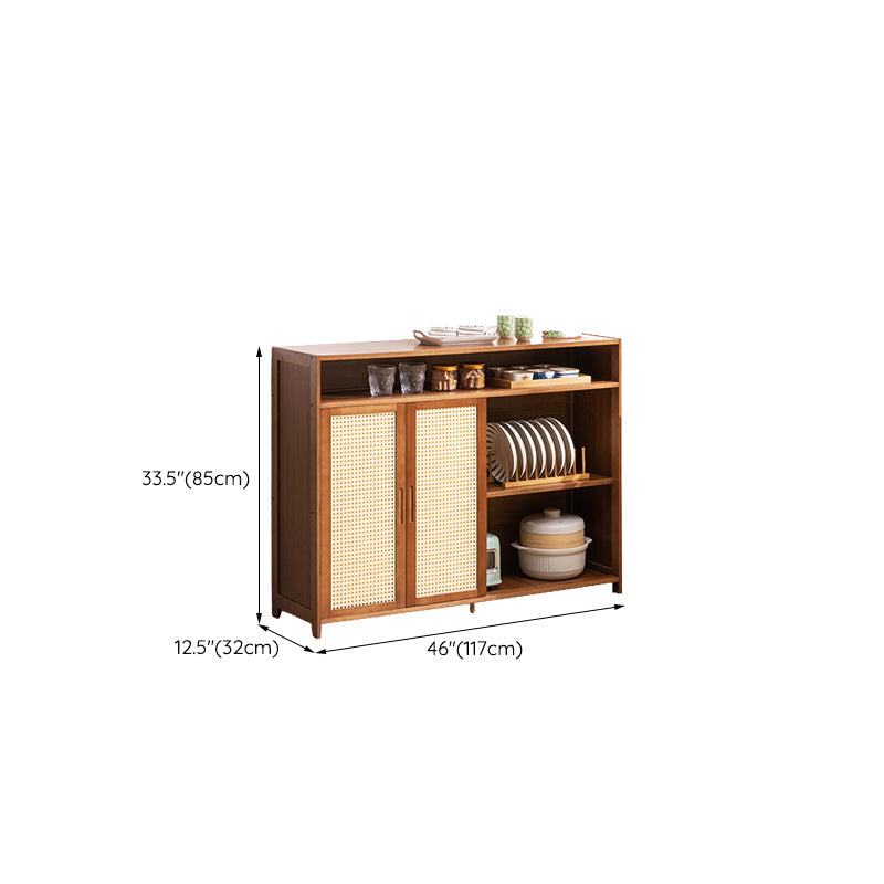 Mid-Century Modern Rectangle Cabinet with Wicker&Rattan Doors Clearhalo 'Cabinets & Chests' 'cabinets_chests' 'furn' 'furn_cabinets_chests' 'Furniture' 'Living Room Furniture' 6574283