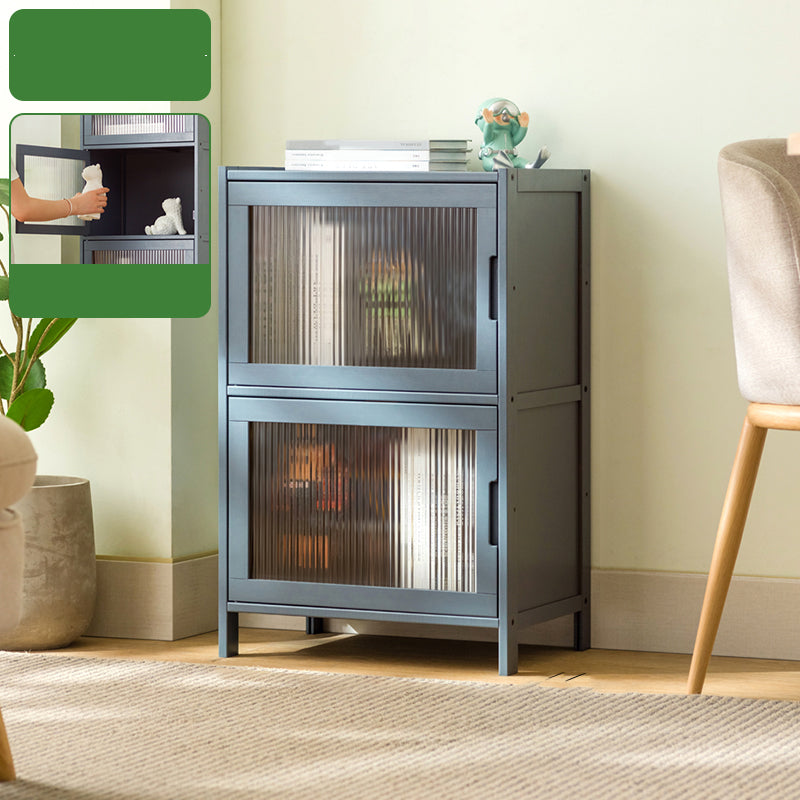 Modern Accent Cabinet with Doors and Straight Legs for Living Room 2 Shelf Not Included Vertical Glass Clearhalo 'Cabinets & Chests' 'cabinets_chests' 'furn' 'furn_cabinets_chests' 'Furniture' 'Living Room Furniture' 6574318