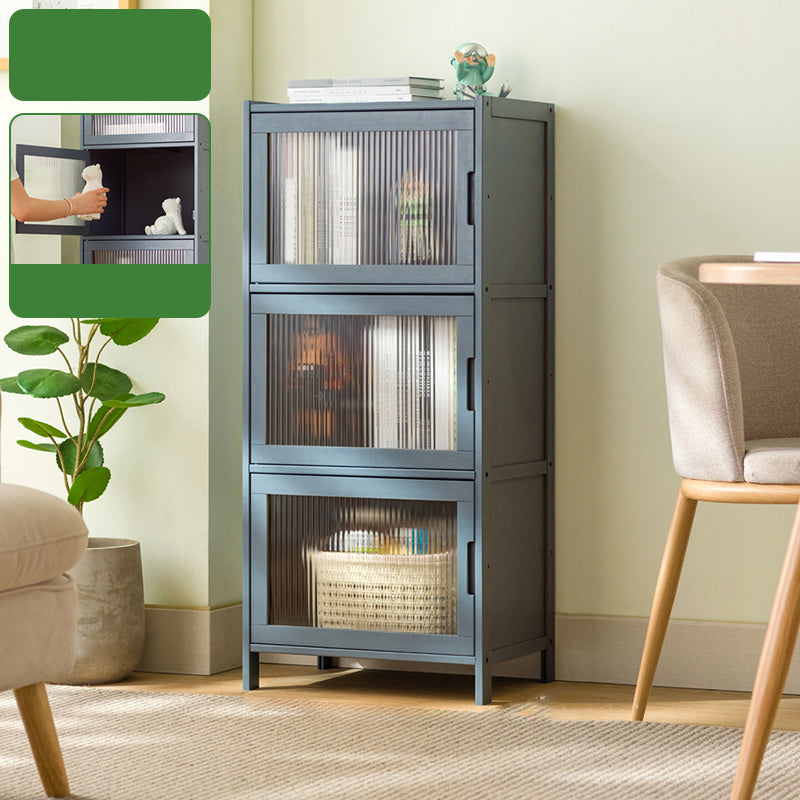 Modern Accent Cabinet with Doors and Straight Legs for Living Room 3 Shelf Not Included Vertical Glass Clearhalo 'Cabinets & Chests' 'cabinets_chests' 'furn' 'furn_cabinets_chests' 'Furniture' 'Living Room Furniture' 6574319