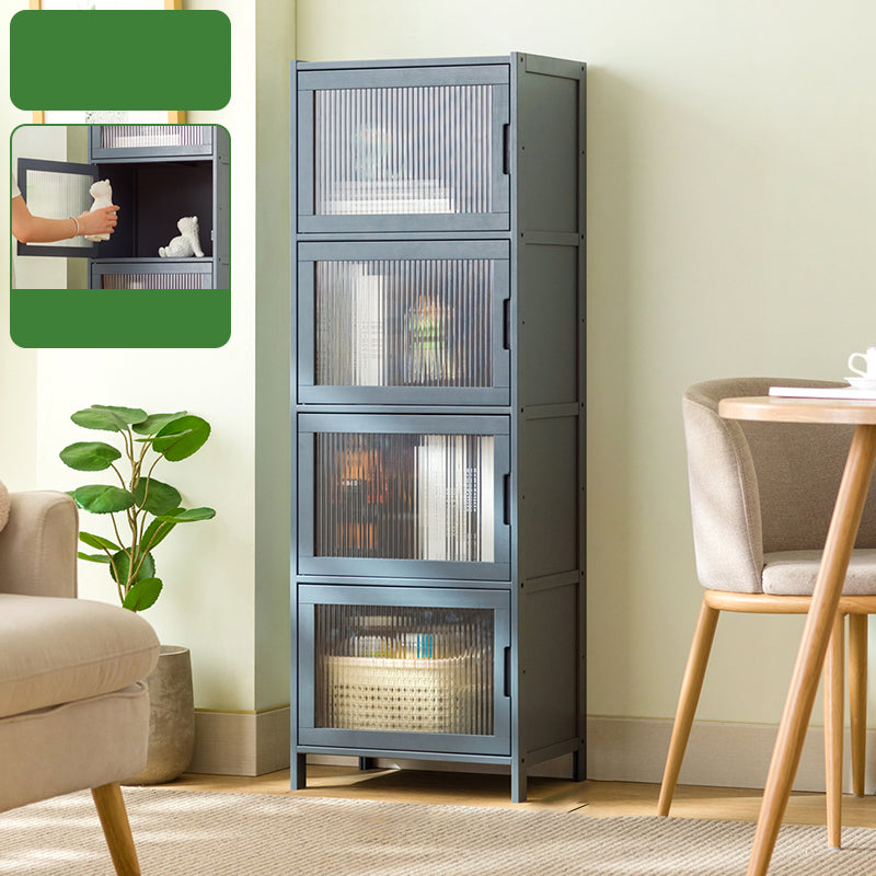 Modern Accent Cabinet with Doors and Straight Legs for Living Room 4 Shelf Not Included Vertical Glass Clearhalo 'Cabinets & Chests' 'cabinets_chests' 'furn' 'furn_cabinets_chests' 'Furniture' 'Living Room Furniture' 6574321