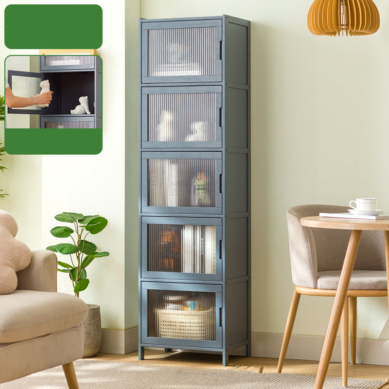 Modern Accent Cabinet with Doors and Straight Legs for Living Room 5 Shelf Not Included Vertical Glass Clearhalo 'Cabinets & Chests' 'cabinets_chests' 'furn' 'furn_cabinets_chests' 'Furniture' 'Living Room Furniture' 6574324