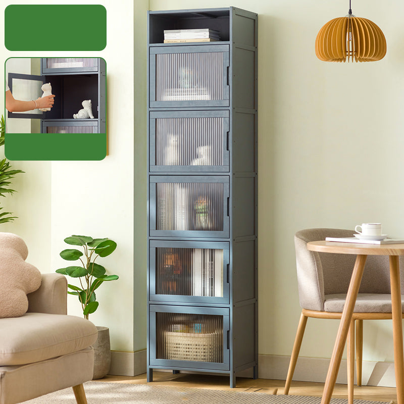 Modern Accent Cabinet with Doors and Straight Legs for Living Room 5 1 Vertical Glass Clearhalo 'Cabinets & Chests' 'cabinets_chests' 'furn' 'furn_cabinets_chests' 'Furniture' 'Living Room Furniture' 6574326