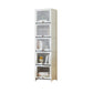 Contemporary White Cabinet with Glass Doors and Legs in Solid Wood Clearhalo &#39;Cabinets &amp; Chests&#39; &#39;cabinets_chests&#39; &#39;furn&#39; &#39;furn_cabinets_chests&#39; &#39;Furniture&#39; &#39;Living Room Furniture&#39; 6574371