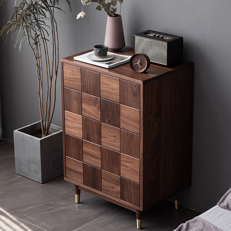 37.40" Tall Wood Accent Cabinet 5-Drawer Rectangular Accent Chest Clearhalo 'Cabinets & Chests' 'cabinets_chests' 'furn' 'furn_cabinets_chests' 'Furniture' 'Living Room Furniture' 6574388