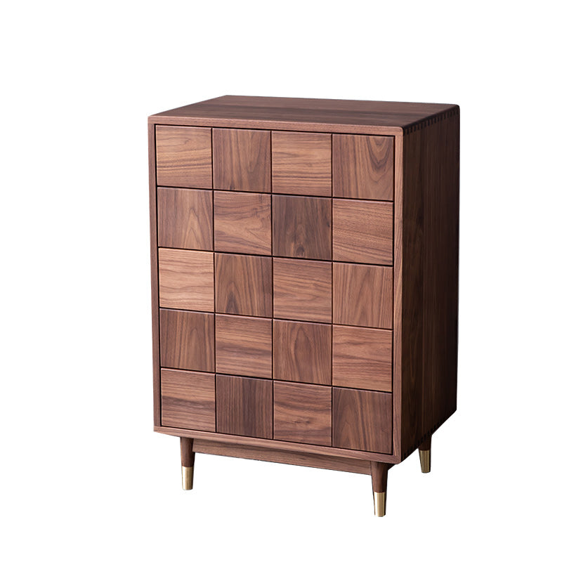 37.40" Tall Wood Accent Cabinet 5-Drawer Rectangular Accent Chest Clearhalo 'Cabinets & Chests' 'cabinets_chests' 'furn' 'furn_cabinets_chests' 'Furniture' 'Living Room Furniture' 6574389