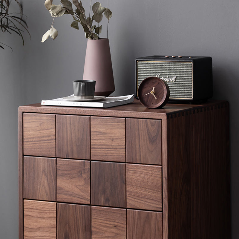 37.40" Tall Wood Accent Cabinet 5-Drawer Rectangular Accent Chest Clearhalo 'Cabinets & Chests' 'cabinets_chests' 'furn' 'furn_cabinets_chests' 'Furniture' 'Living Room Furniture' 6574393