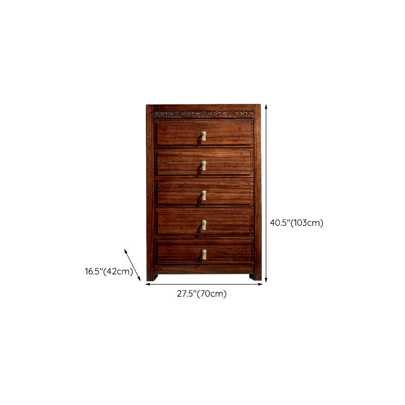 Dark Brown Drawers Chest Solid Wood Accent Chest for Living Roo Clearhalo 'Cabinets & Chests' 'cabinets_chests' 'furn' 'furn_cabinets_chests' 'Furniture' 'Living Room Furniture' 6574410