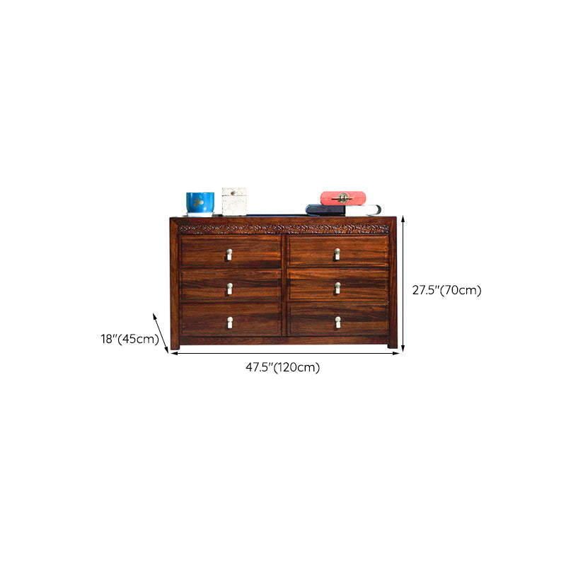 Dark Brown Drawers Chest Solid Wood Accent Chest for Living Roo Clearhalo 'Cabinets & Chests' 'cabinets_chests' 'furn' 'furn_cabinets_chests' 'Furniture' 'Living Room Furniture' 6574411