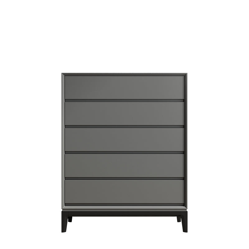 Contemporary Accent Chest with Drawers and Straight Legs Rectangle Chest 35"L x 16"W x 43"H Dark Gray Clearhalo 'Cabinets & Chests' 'cabinets_chests' 'furn' 'furn_cabinets_chests' 'Furniture' 'Living Room Furniture' 6574418