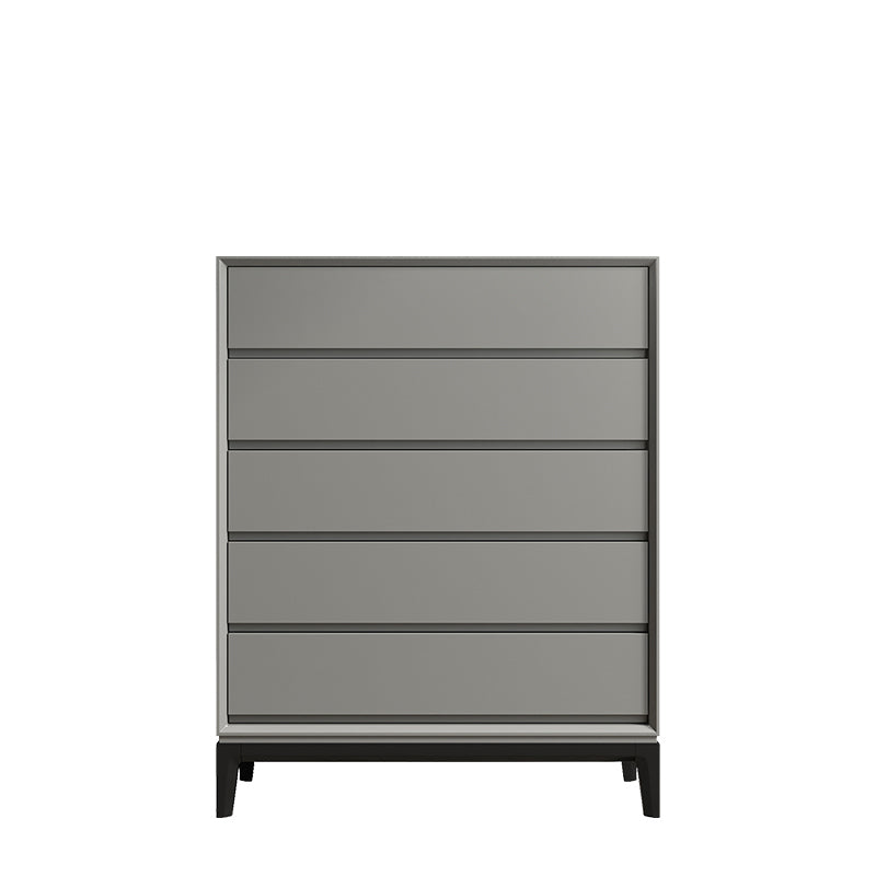 Contemporary Accent Chest with Drawers and Straight Legs Rectangle Chest 35"L x 16"W x 43"H Grey Clearhalo 'Cabinets & Chests' 'cabinets_chests' 'furn' 'furn_cabinets_chests' 'Furniture' 'Living Room Furniture' 6574421