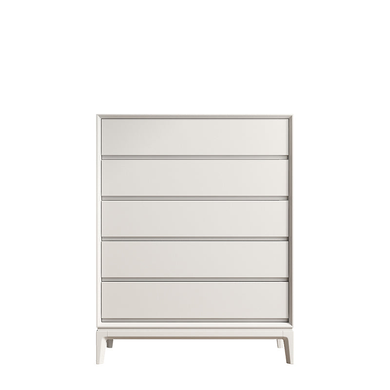 Contemporary Accent Chest with Drawers and Straight Legs Rectangle Chest 35"L x 16"W x 43"H White Clearhalo 'Cabinets & Chests' 'cabinets_chests' 'furn' 'furn_cabinets_chests' 'Furniture' 'Living Room Furniture' 6574422