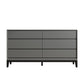 Contemporary Accent Chest with Drawers and Straight Legs Rectangle Chest Dark Gray Clearhalo 'Cabinets & Chests' 'cabinets_chests' 'furn' 'furn_cabinets_chests' 'Furniture' 'Living Room Furniture' 6574424