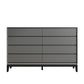 Contemporary Accent Chest with Drawers and Straight Legs Rectangle Chest Dark Gray Clearhalo 'Cabinets & Chests' 'cabinets_chests' 'furn' 'furn_cabinets_chests' 'Furniture' 'Living Room Furniture' 6574430