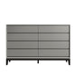 Contemporary Accent Chest with Drawers and Straight Legs Rectangle Chest Grey Clearhalo 'Cabinets & Chests' 'cabinets_chests' 'furn' 'furn_cabinets_chests' 'Furniture' 'Living Room Furniture' 6574432