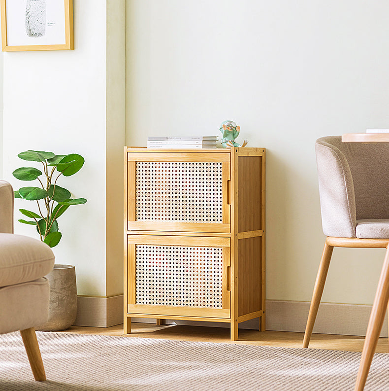 Scandinavian Accent Cabinet with Grooves Doors and Straight Legs Clearhalo 'Cabinets & Chests' 'cabinets_chests' 'furn' 'furn_cabinets_chests' 'Furniture' 'Living Room Furniture' 6574457