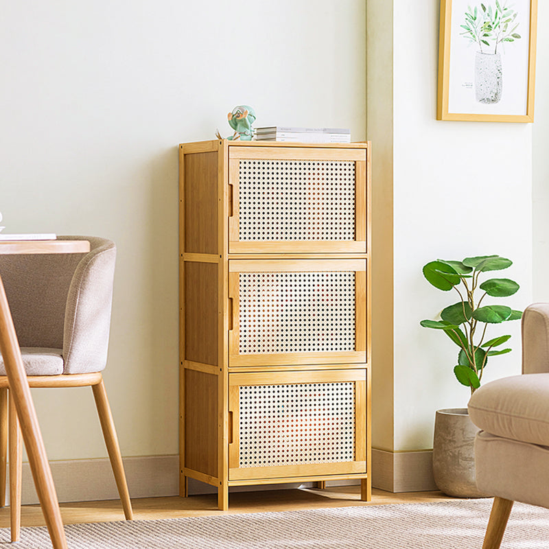 Scandinavian Accent Cabinet with Grooves Doors and Straight Legs Clearhalo 'Cabinets & Chests' 'cabinets_chests' 'furn' 'furn_cabinets_chests' 'Furniture' 'Living Room Furniture' 6574464