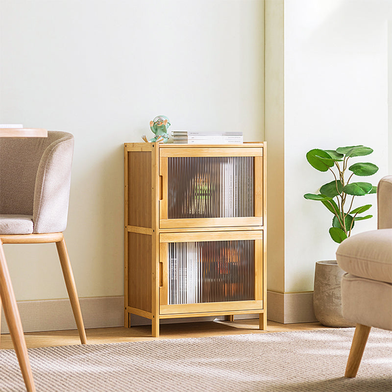 Scandinavian Accent Cabinet with Grooves Doors and Straight Legs Clearhalo 'Cabinets & Chests' 'cabinets_chests' 'furn' 'furn_cabinets_chests' 'Furniture' 'Living Room Furniture' 6574477