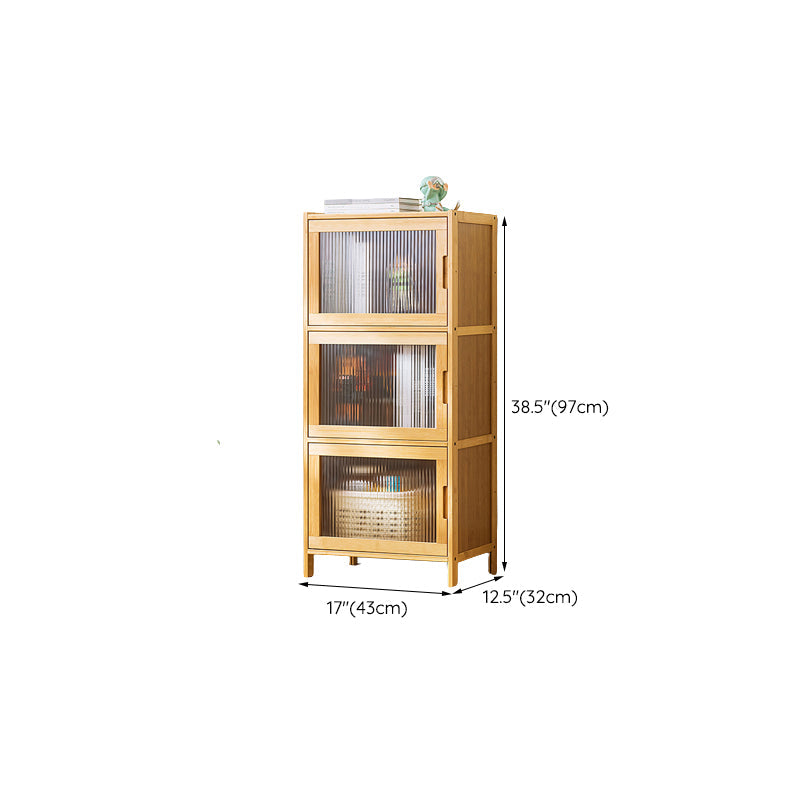 Scandinavian Accent Cabinet with Grooves Doors and Straight Legs Clearhalo 'Cabinets & Chests' 'cabinets_chests' 'furn' 'furn_cabinets_chests' 'Furniture' 'Living Room Furniture' 6574484