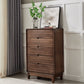 Mid-Century Modern Walnut Chest with 5 Drawers Rectangle Chest in Brone Clearhalo 'Cabinets & Chests' 'cabinets_chests' 'furn' 'furn_cabinets_chests' 'Furniture' 'Living Room Furniture' 6574528