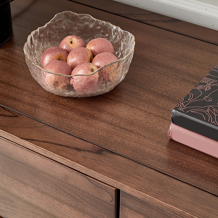 Mid-Century Modern Walnut Chest with 5 Drawers Rectangle Chest in Brone Clearhalo 'Cabinets & Chests' 'cabinets_chests' 'furn' 'furn_cabinets_chests' 'Furniture' 'Living Room Furniture' 6574533