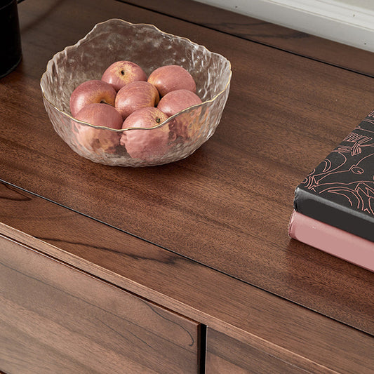 Mid-Century Modern Walnut Chest with 5 Drawers Rectangle Chest in Brone Clearhalo 'Cabinets & Chests' 'cabinets_chests' 'furn' 'furn_cabinets_chests' 'Furniture' 'Living Room Furniture' 6574533